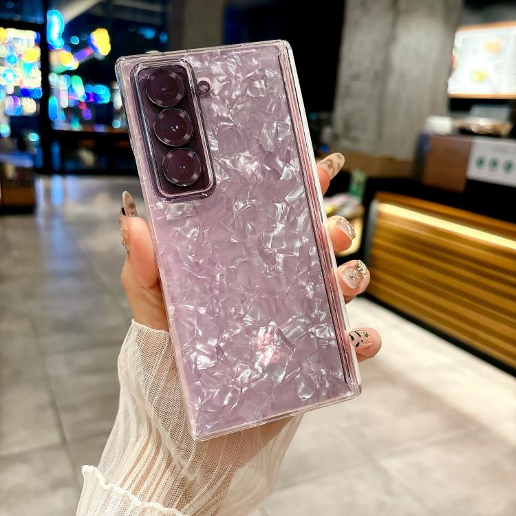 For Samsung Galaxy Z Fold Special Magnetic Axis Pearlescent Shell Texture Phone Case