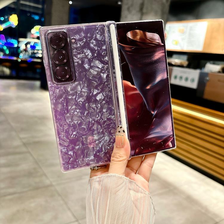 For Samsung Galaxy Z Fold Special Magnetic Axis Pearlescent Shell Texture Phone Case