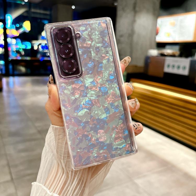 For Samsung Galaxy Z Fold Special Magnetic Axis Pearlescent Shell Texture Phone Case
