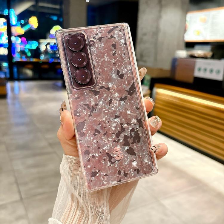For Samsung Galaxy Z Fold Special Magnetic Axis Pearlescent Shell Texture Phone Case