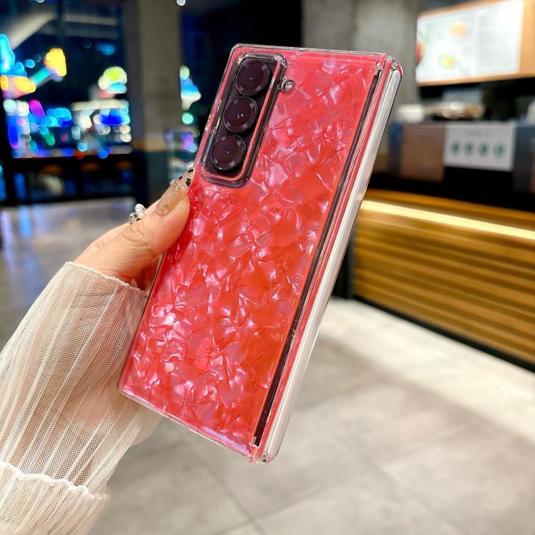 For Samsung Galaxy Z Fold Special Magnetic Axis Pearlescent Shell Texture Phone Case