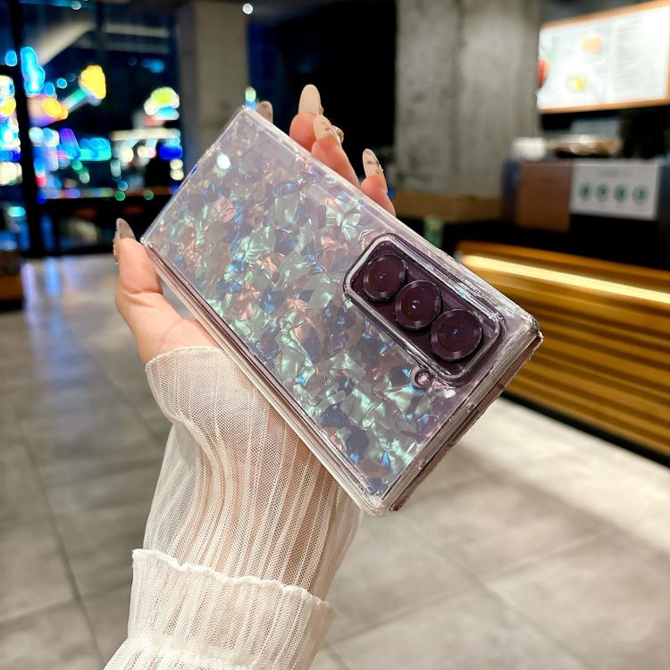 For Samsung Galaxy Z Fold Special Magnetic Axis Pearlescent Shell Texture Phone Case