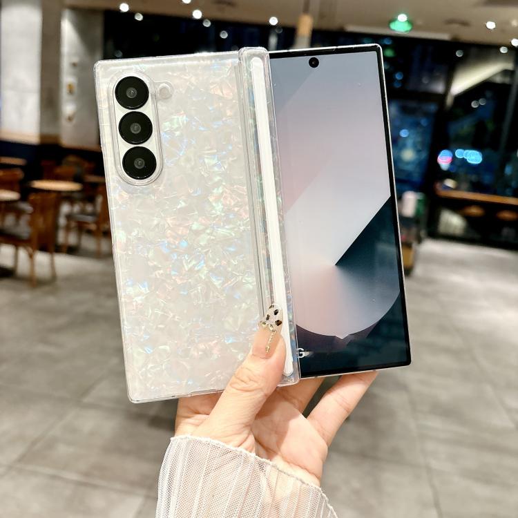 For Samsung Galaxy Z Fold4 5G Magnetic Axis Pearlescent Shell Texture Phone Case