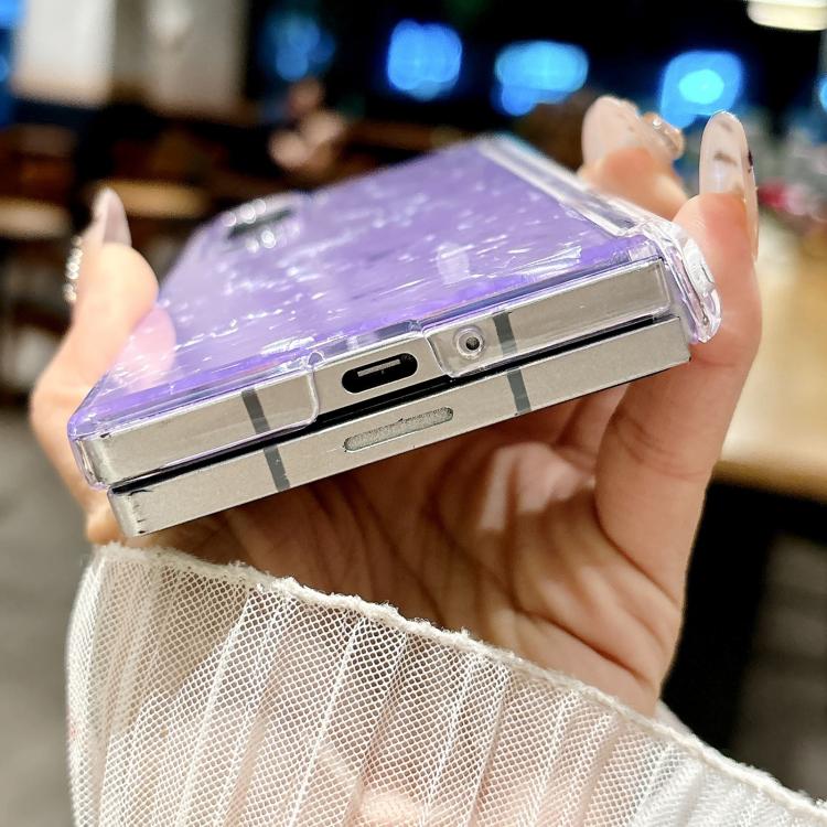For Samsung Galaxy Z Fold4 5G Magnetic Axis Pearlescent Shell Texture Phone Case