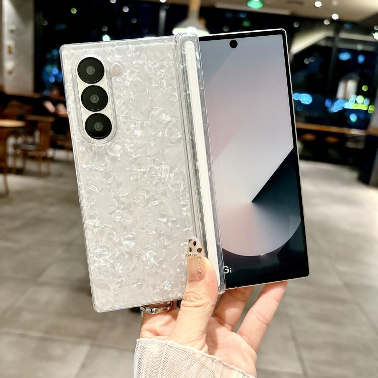 For Samsung Galaxy Z Fold5 5G Magnetic Axis Pearlescent Shell Texture Phone Case