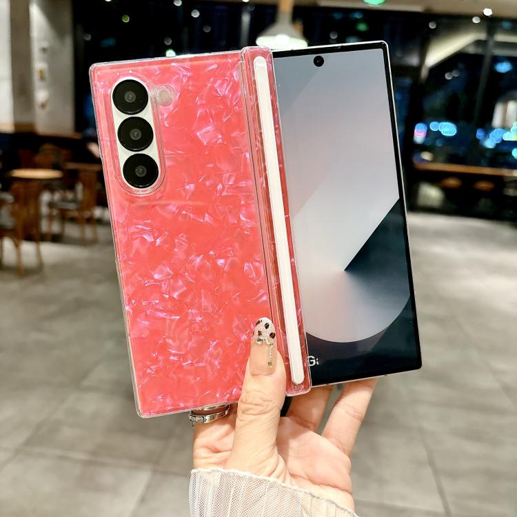 For Samsung Galaxy Z Fold5 5G Magnetic Axis Pearlescent Shell Texture Phone Case