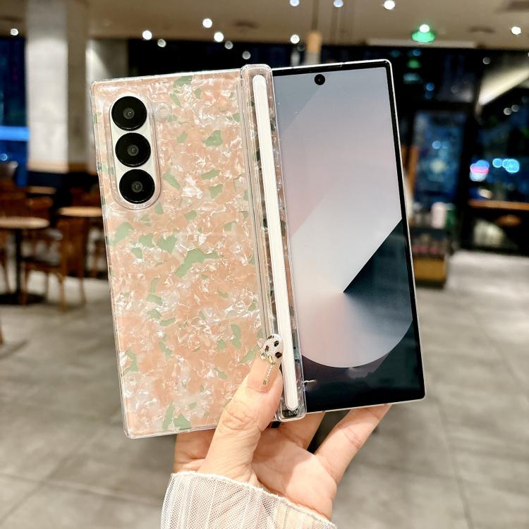 For Samsung Galaxy Z Fold5 5G Magnetic Axis Pearlescent Shell Texture Phone Case