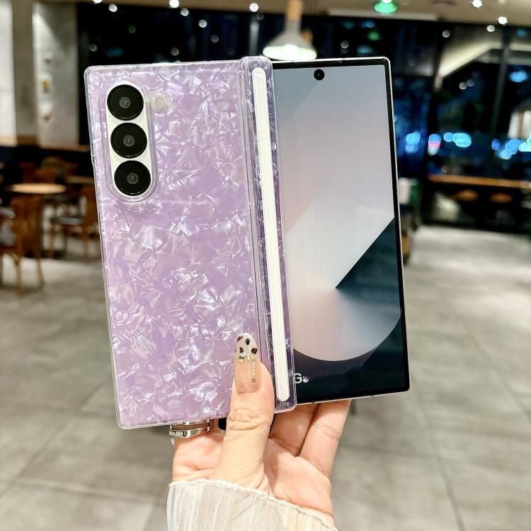 For Samsung Galaxy Z Fold6 5G Magnetic Axis Pearlescent Shell Texture Phone Case