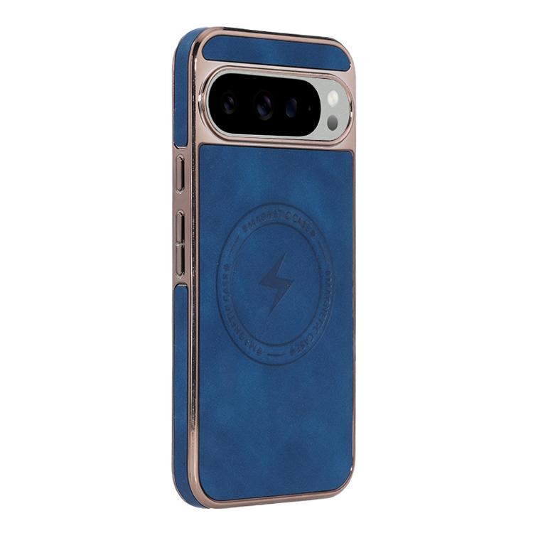 For Google Pixel 9 Pro XL Electroplated PC Sheepskin Invisible Magnetic MagSafe Phone Case
