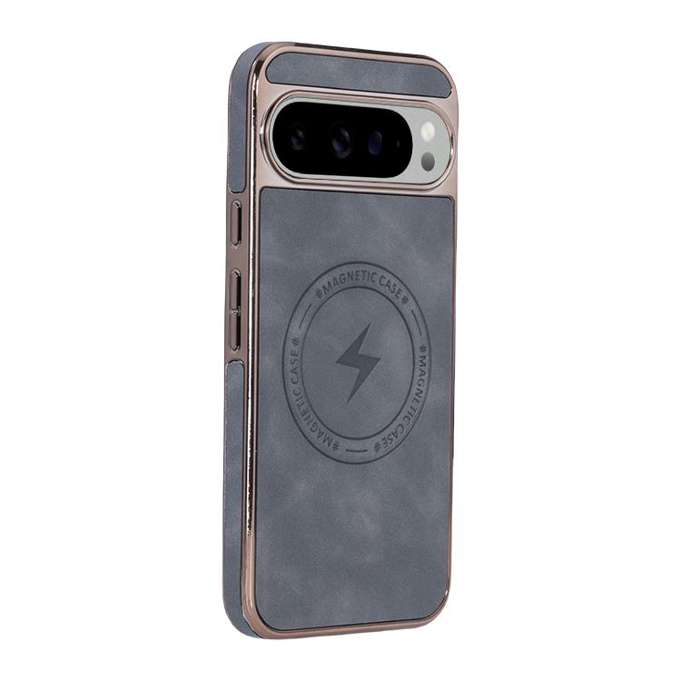 For Google Pixel 9 / 9 Pro Electroplated PC Sheepskin Invisible Magnetic MagSafe Phone Case