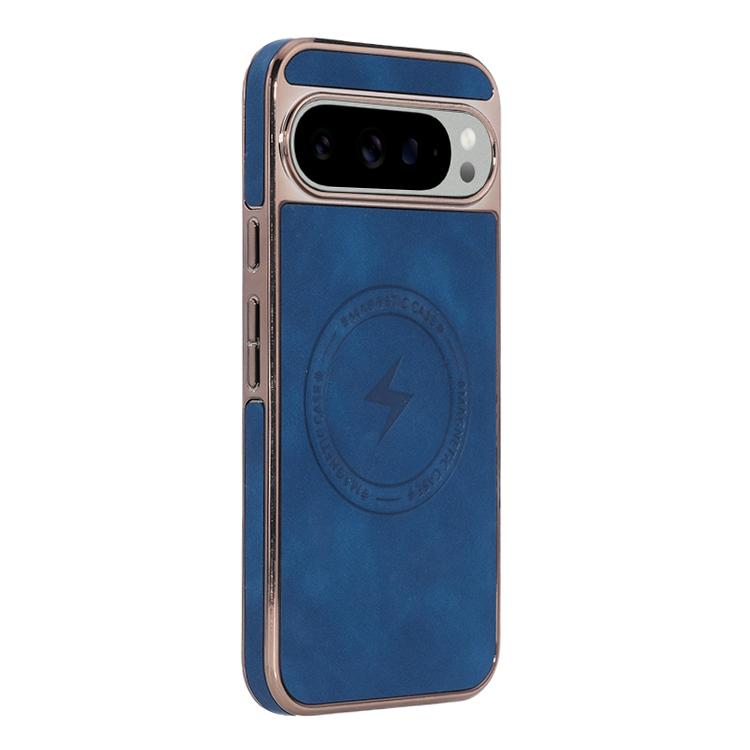 For Google Pixel 9 / 9 Pro Electroplated PC Sheepskin Invisible Magnetic MagSafe Phone Case
