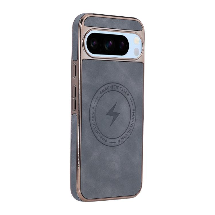 For Google Pixel 8 Pro Electroplated PC Sheepskin Invisible Magnetic MagSafe Phone Case
