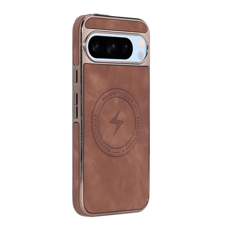 For Google Pixel 8 Pro Electroplated PC Sheepskin Invisible Magnetic MagSafe Phone Case