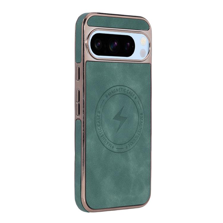 For Google Pixel 8 Pro Electroplated PC Sheepskin Invisible Magnetic MagSafe Phone Case