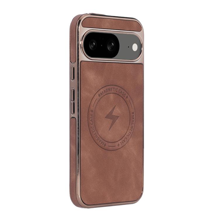 For Google Pixel 8 Electroplated PC Sheepskin Invisible Magnetic MagSafe Phone Case