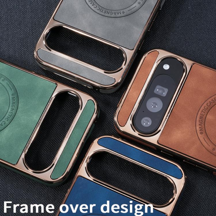 For Google Pixel 9a Electroplated PC Sheepskin Invisible Magnetic MagSafe Phone Case