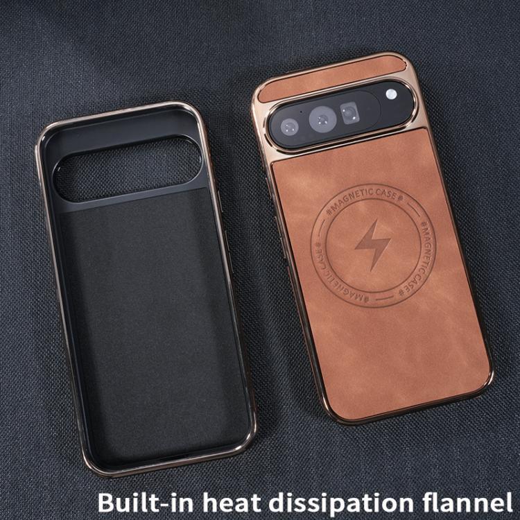 For Google Pixel 9a Electroplated PC Sheepskin Invisible Magnetic MagSafe Phone Case