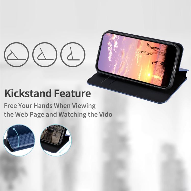 For Redmi Note 12S 4G Global Cubic Grid Texture Flip Leather Phone Case
