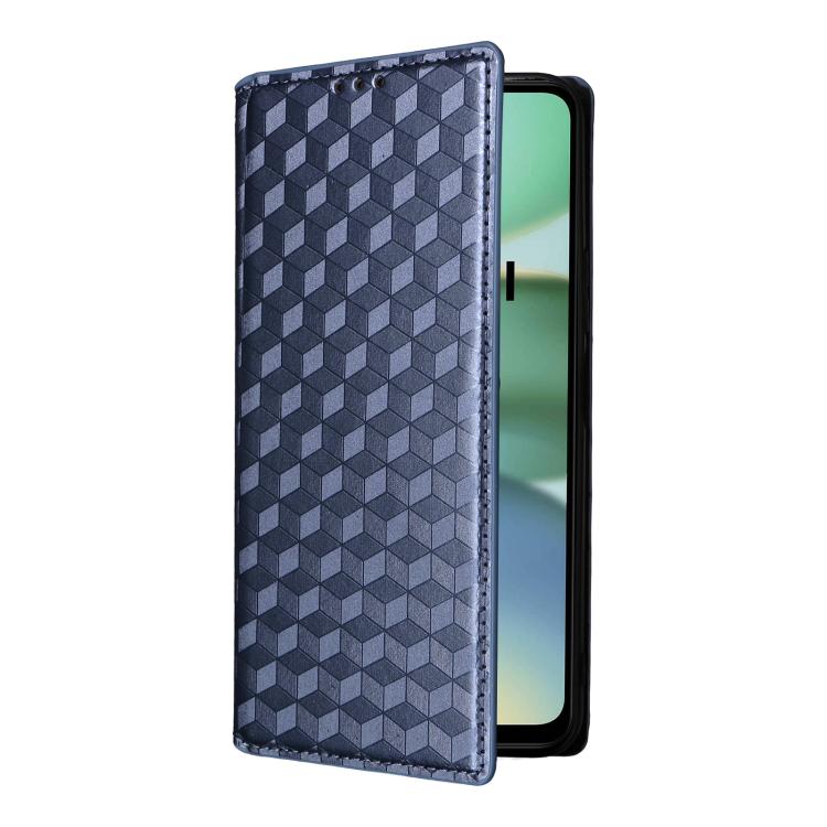 For Redmi A5 4G 173.3mm Cubic Grid Texture Flip Leather Phone Case