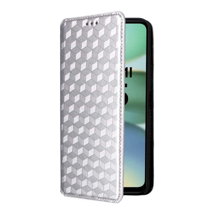For Redmi A5 4G 173.3mm Cubic Grid Texture Flip Leather Phone Case