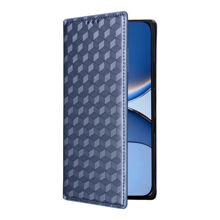 For Redmi Turbo 4 Pro 5G Cubic Grid Texture Flip Leather Phone Case