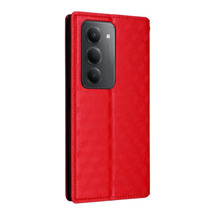 For Redmi 15 5G / 4G EU 171mm Cubic Grid Texture Flip Leather Phone Case