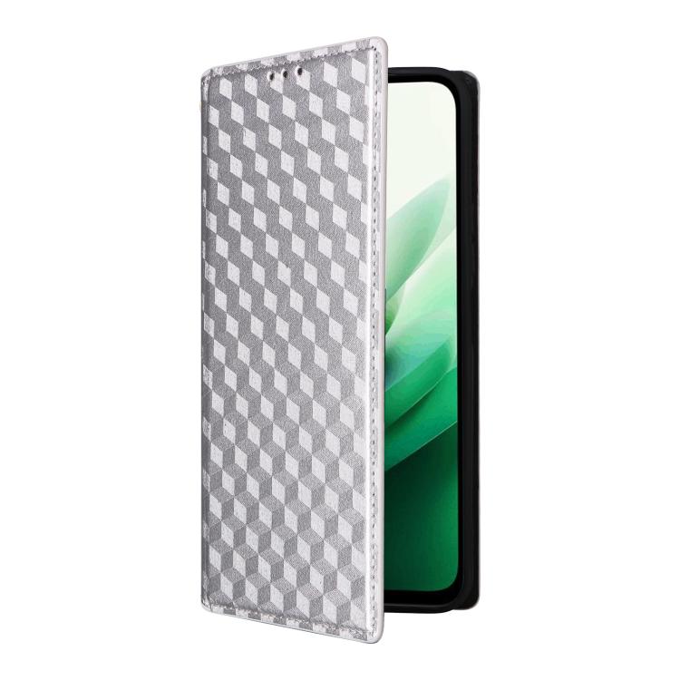 For Redmi 15 5G / 4G EU 171mm Cubic Grid Texture Flip Leather Phone Case
