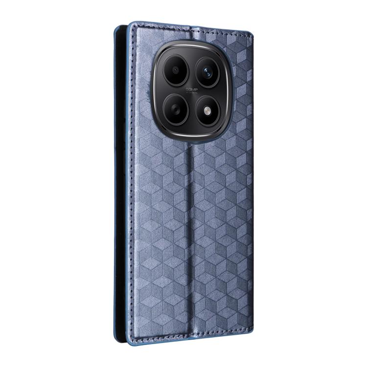 For Redmi Note 15 5G / 4G 164mm / Poco M8 5G Cubic Grid Texture Flip Leather Phone Case