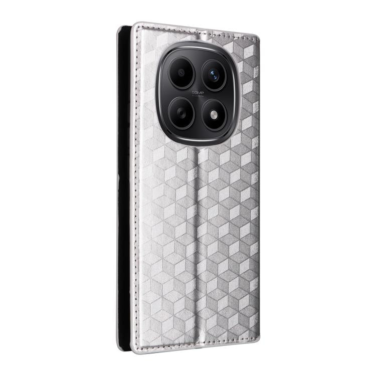 For Redmi Note 15 5G / 4G 164mm / Poco M8 5G Cubic Grid Texture Flip Leather Phone Case