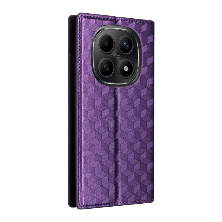 For Redmi Note 15 5G / 4G 164mm / Poco M8 5G Cubic Grid Texture Flip Leather Phone Case