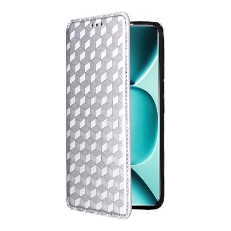For Redmi Note 15 Pro 5G Global 163.6mm Cubic Grid Texture Flip Leather Phone Case