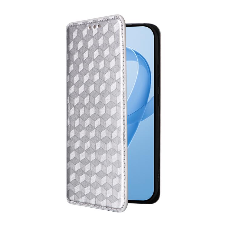 For Redmi K90 5G / Poco F8 Pro Cubic Grid Texture Flip Leather Phone Case