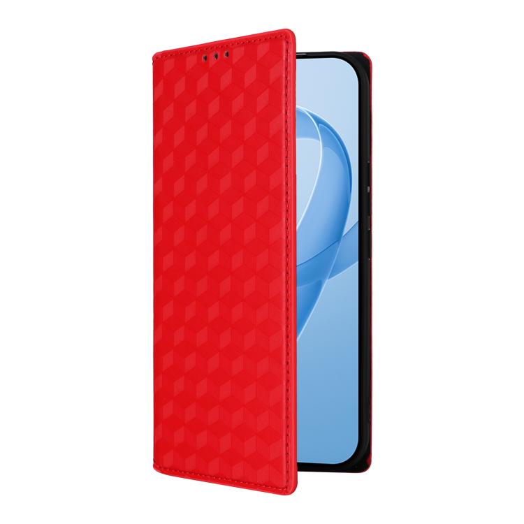 For Redmi K90 Pro Max 5G / Poco F8 Ultra Cubic Grid Texture Flip Leather Phone Case