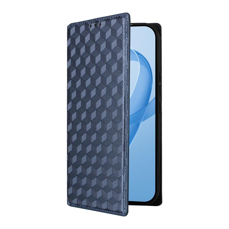 For Redmi K90 Pro Max 5G / Poco F8 Ultra Cubic Grid Texture Flip Leather Phone Case