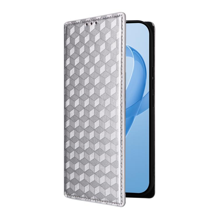 For Redmi K90 Pro Max 5G / Poco F8 Ultra Cubic Grid Texture Flip Leather Phone Case