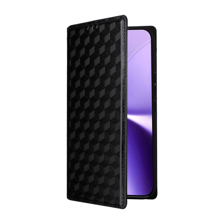 For Redmi Turbo 5 Max / Poco X8 Pro Max Cubic Grid Texture Flip Leather Phone Case