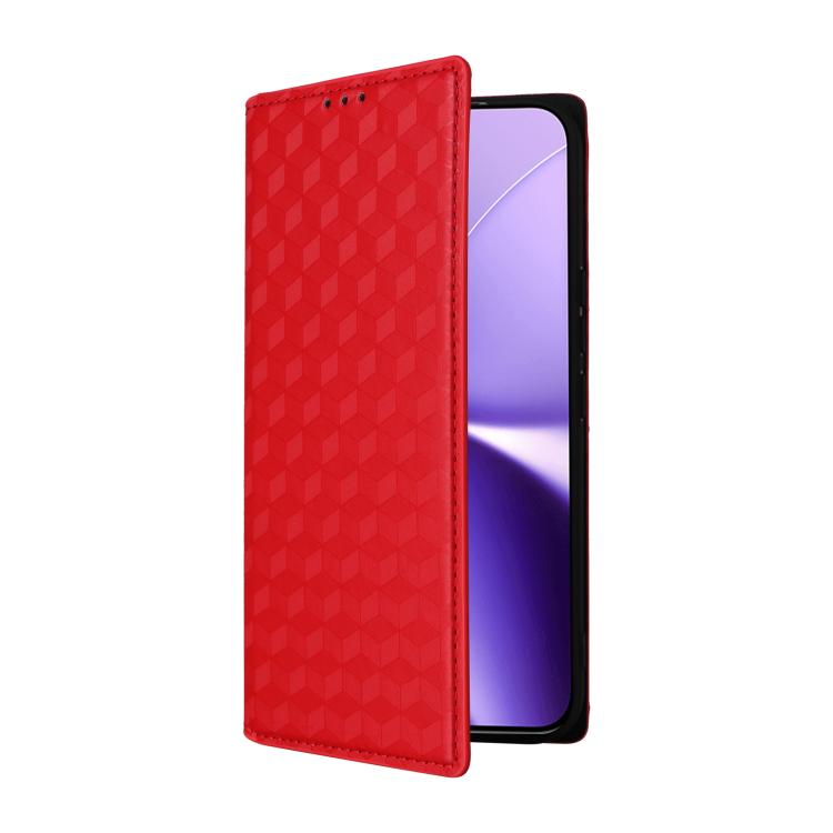 For Redmi Turbo 5 Max / Poco X8 Pro Max Cubic Grid Texture Flip Leather Phone Case