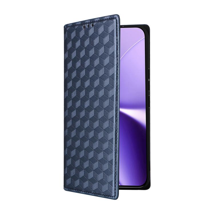 For Redmi Turbo 5 Max / Poco X8 Pro Max Cubic Grid Texture Flip Leather Phone Case