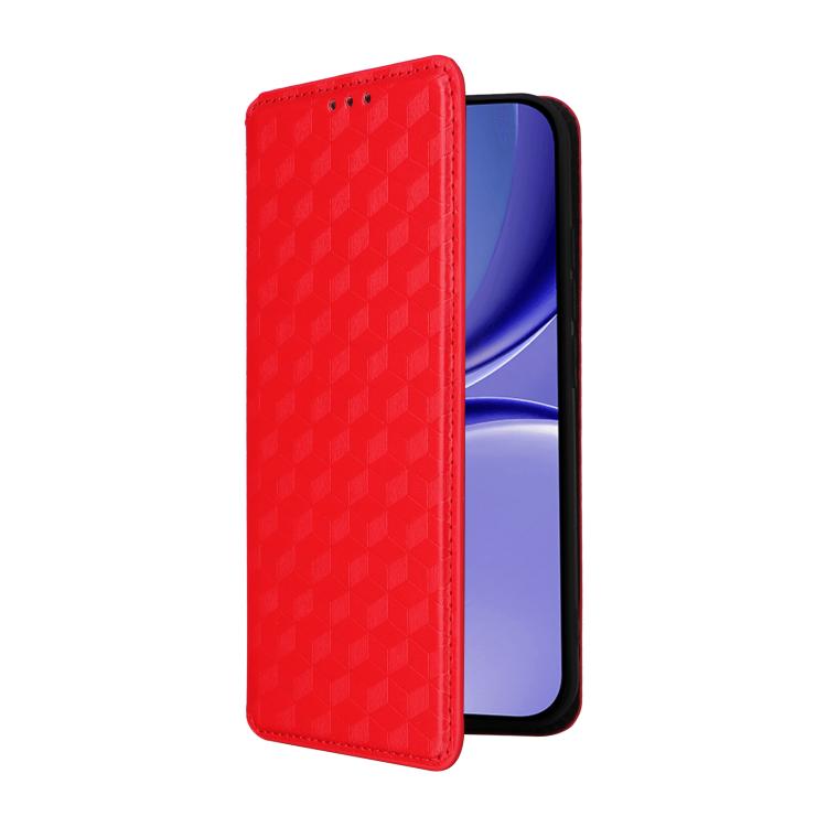 For Redmi Turbo 5 5G / Poco X8 Pro 5G Cubic Grid Texture Flip Leather Phone Case