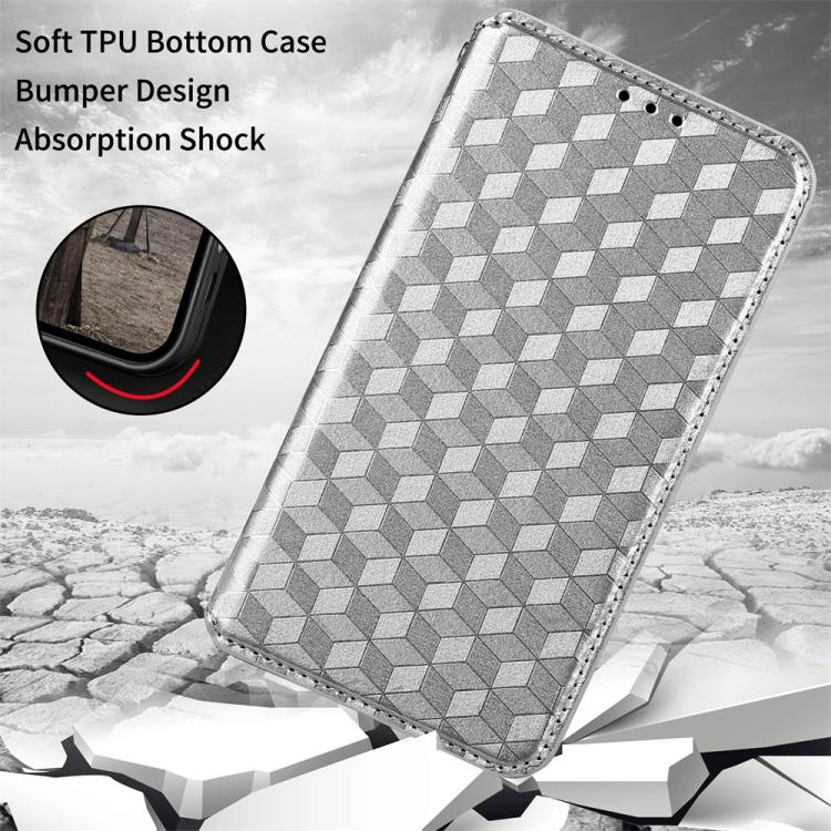 For Xiaomi 15 Cubic Grid Texture Flip Leather Phone Case