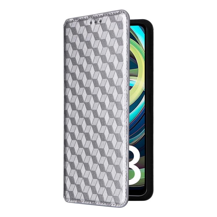 For Xiaomi Poco C61 / Redmi A3 Cubic Grid Texture Flip Leather Phone Case