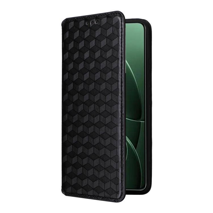 For Xiaomi Poco F7 Pro / F7 Ultra Cubic Grid Texture Flip Leather Phone Case