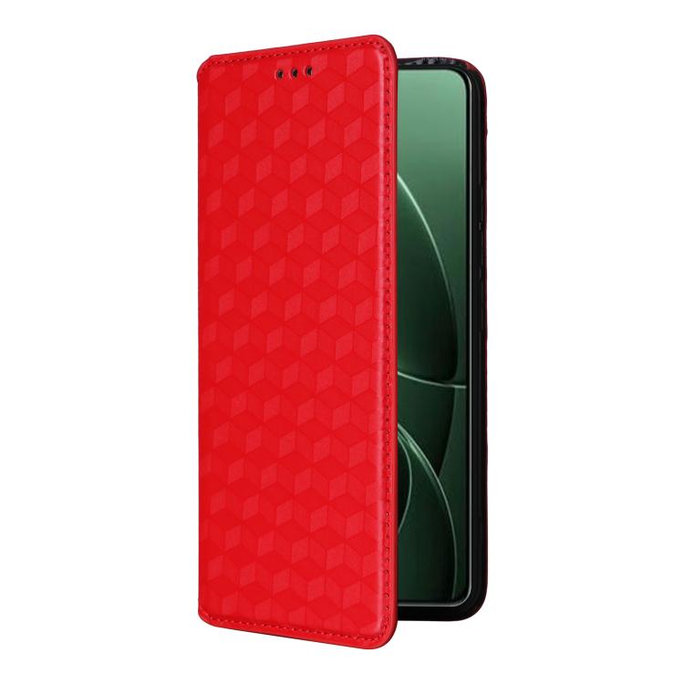 For Xiaomi Poco F7 Pro / F7 Ultra Cubic Grid Texture Flip Leather Phone Case