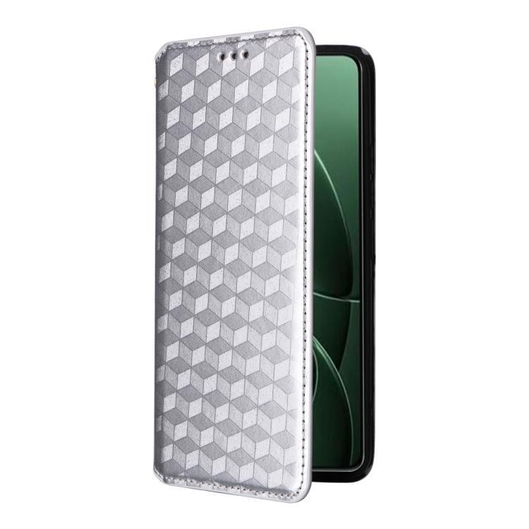 For Xiaomi Poco F7 Pro / F7 Ultra Cubic Grid Texture Flip Leather Phone Case