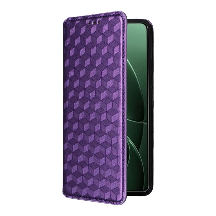 For Xiaomi Poco F7 Pro / F7 Ultra Cubic Grid Texture Flip Leather Phone Case