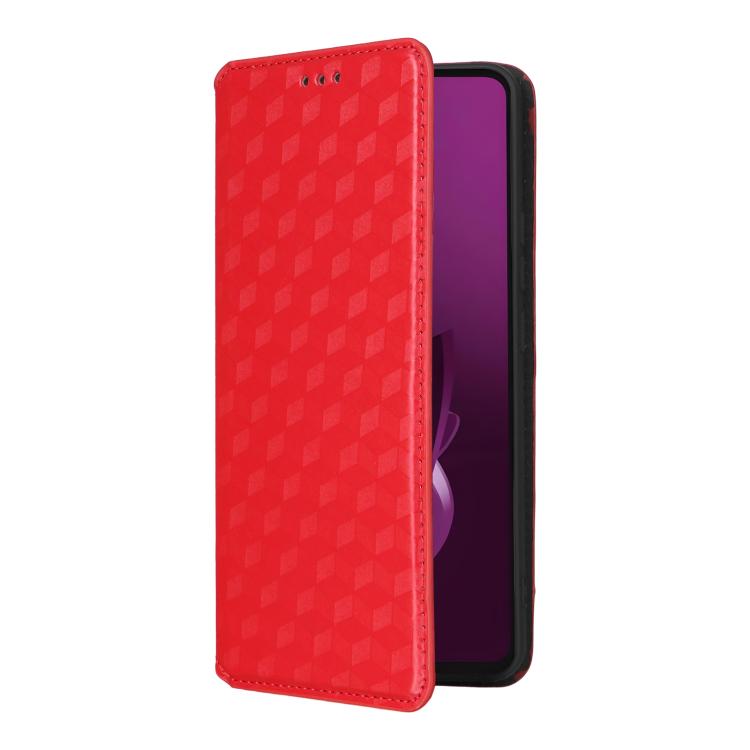 For Xiaomi Poco M7 Pro 5G Cubic Grid Texture Flip Leather Phone Case
