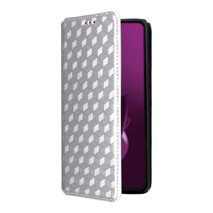 For Xiaomi Poco M7 Pro 5G Cubic Grid Texture Flip Leather Phone Case