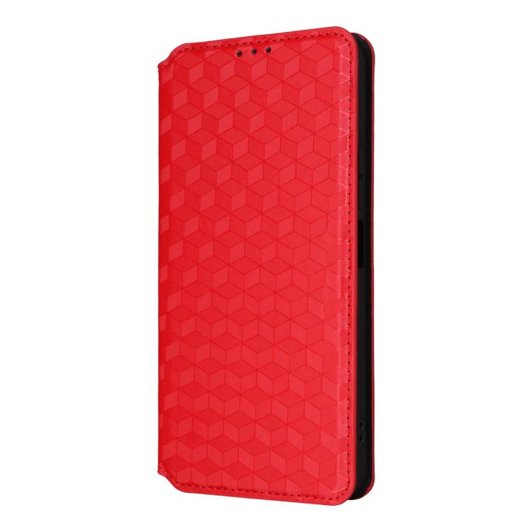For Xiaomi Poco M7 4G 171mm Cubic Grid Texture Flip Leather Phone Case