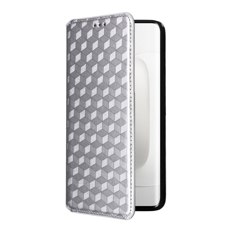 For Honor 300 Pro 5G Cubic Grid Texture Flip Leather Phone Case
