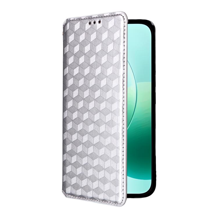 For Honor 400 Lite Global Cubic Grid Texture Flip Leather Phone Case